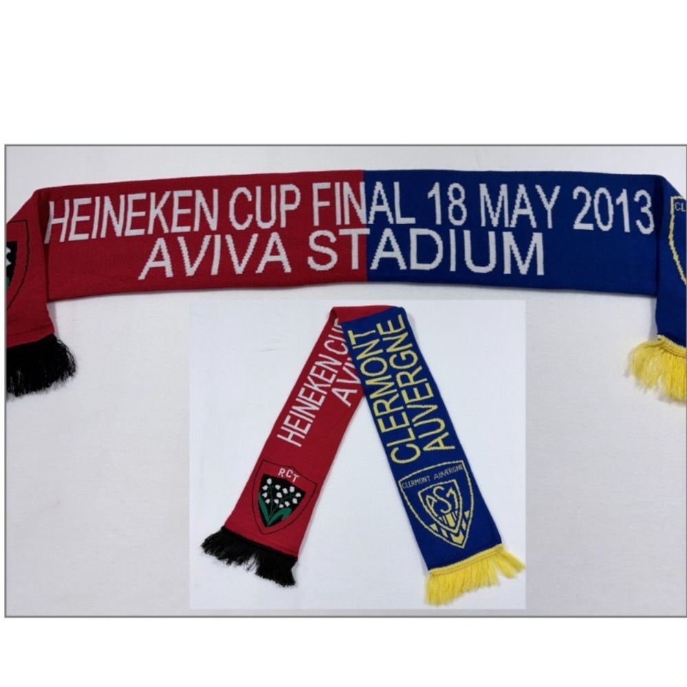 RUGBY Heineken Cup FINAL 2013 SCARF Clermont Auvergne Aviva Stadium Ireland Fan